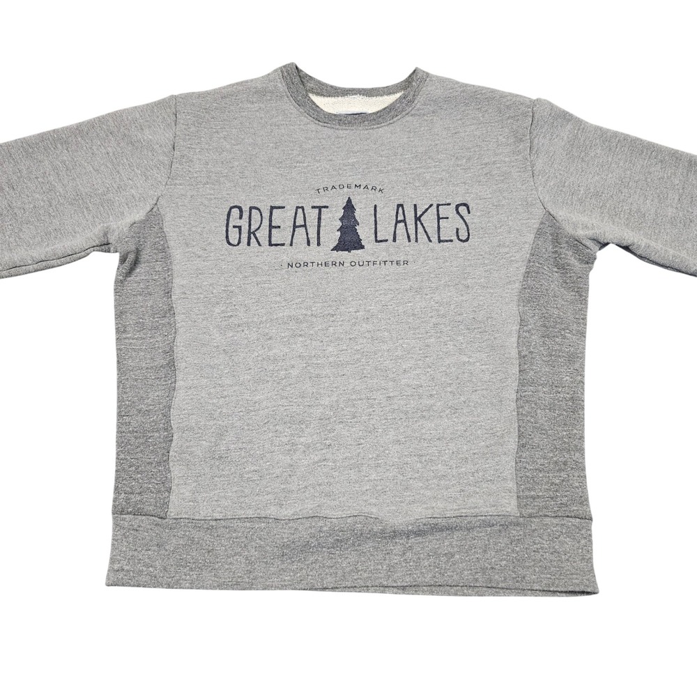 Great Lakes Clothing Co Hayward‎ Point Pullover S Gray Crewneck Sweatshirt USA